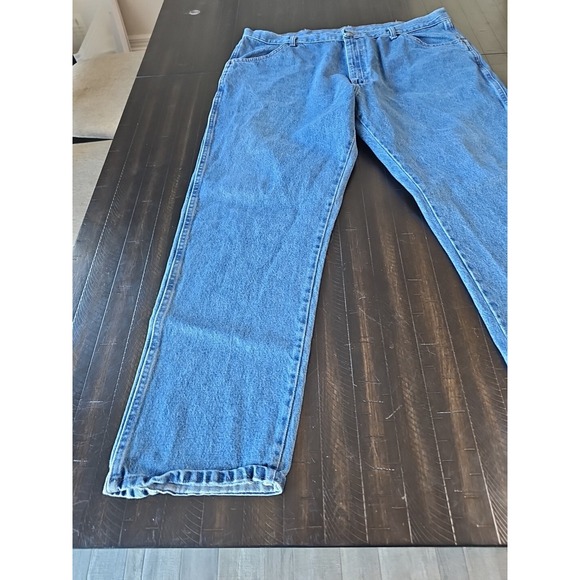 Rustler Men's Blue 100% Cotton Straight Leg Denim Jeans Regular Fit Size 42X30 - Picture 7 of 14